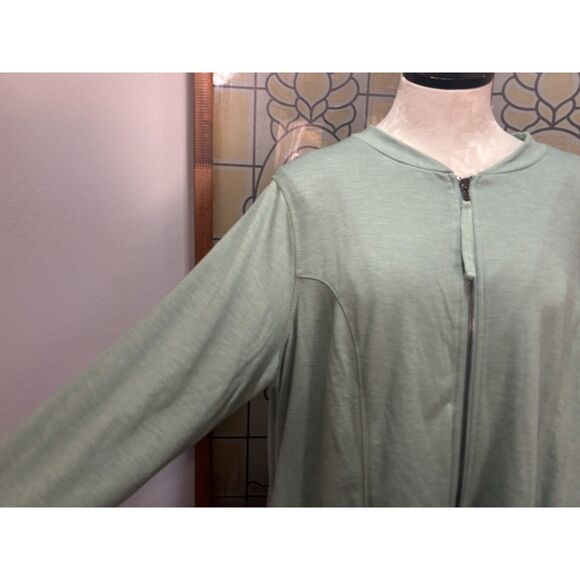 LOGO Lori Goldstein French Terry Jacket Long Sleeve Full Zip Lightweight Size 1X - Picture 7 of 14